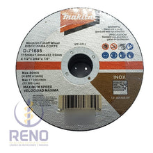 25 Piezas Disco Abrasivo Corte Acero 115mm Makita D71685 Blanco
