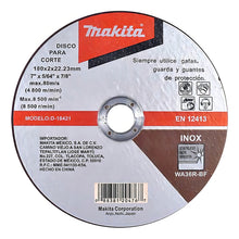 Disco Corte Acero Inox 7x5/64x7/8 Makita D-18421 Gris