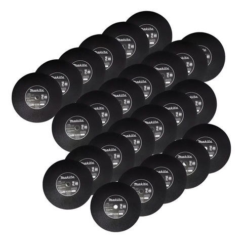 Disco De Corte Abrasivo Makita 14  Con 25 Pzas. E-10827-25 Negro