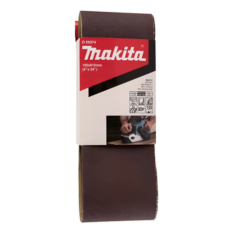 Juego 3 Piezas Lijas De Banda G-100  4  X 24  Makita D-59374 100