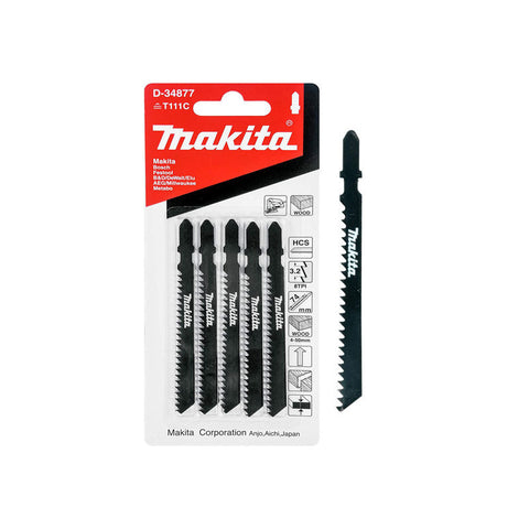 5 Pzas Segueta P/madera Tipo  T  Hcs 75 Mm Makita D-34877