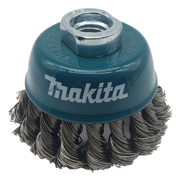 Carda Copa Trenzada 3 X 5/8-11 Unc Inox Makita D-77621 Azul Petróleo