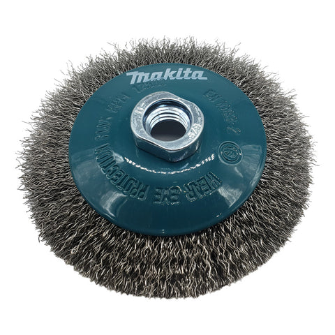Carda Concava Ondulada 4-1/2 X 5/8-11 Unc Makita D-77665 Azul