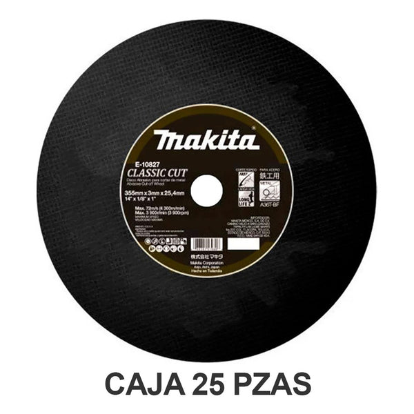 Disco De Corte Abrasivo Makita 14  Con 25 Pzas. E-10827-25