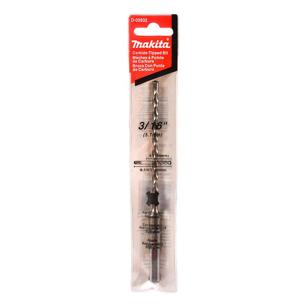 Broca Sds-plus P/concreto 3/16  X 6-1/4  Makita D-00832