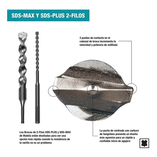 Broca Sds Plus 5/8x22x24  Para Concreto Makita B60779