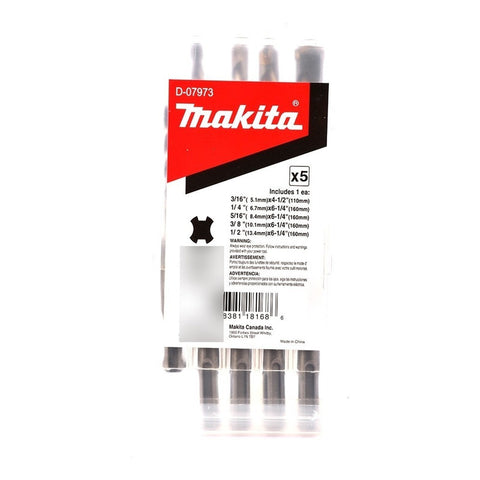 Juego De Brocas Para Concreto Sds-plus Makita D07973