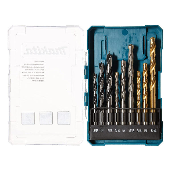 Kit 9 Brocas Para Metal, Madera Y Concreto Makita D-71984