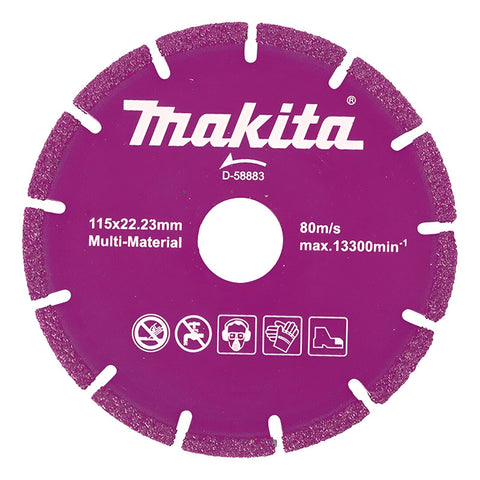 Disco Diamante Concreto Metal  4-1/2  Makita D-58883 Morado