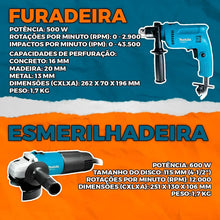 Kit Mini Esmeriladora Angular Y Rotomartillo Makita Mtk0003b Azul Petróleo 60hz