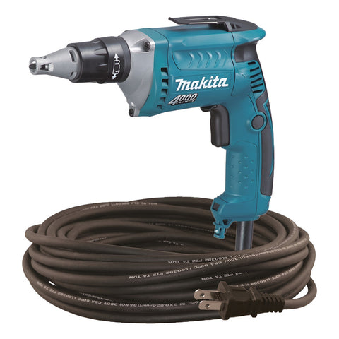 Atornillador Tablaroca 4000 Rpm 15mts Cable Makita Fs4200a Turquesa