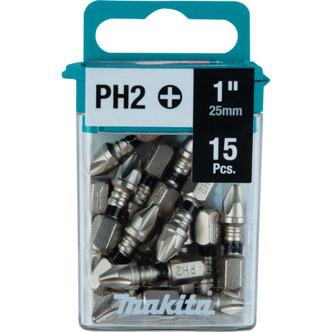 15 Puntas Ph2 De 1 Pulgada Makita E-00664 Impact Xps