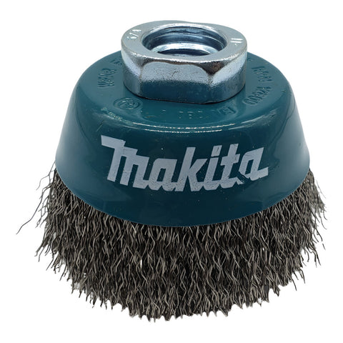 Carda Copa Ondulada 2-1/2 X 5/8-11 Unc Inox Makita D-77590 Azul Petróleo