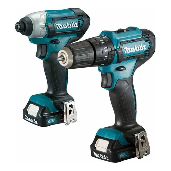 Kit Makita Clx228  Atornillador + Rotomartillo + Baterías Azul