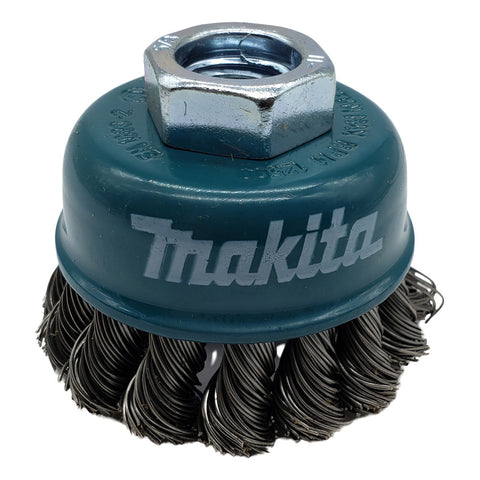 Carda Copa Trenzada 2-1/2 X 5/8-11 Unc Inox Makita D-77615 Azul Petróleo