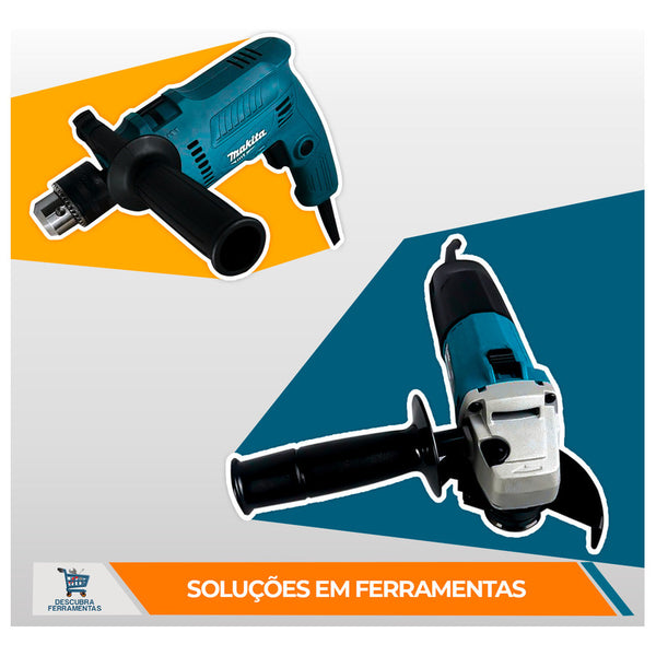 Kit Mini Esmeriladora Angular Y Rotomartillo Makita Mtk0003b Azul Petróleo 60hz