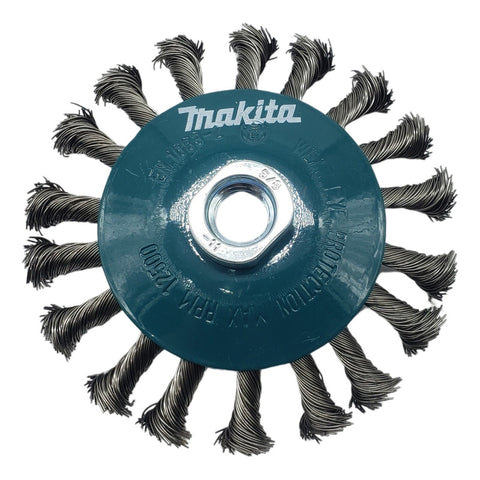 Carda Concava Trenzada 4-1/2 X 5/8-11 Unc Makita D-77671 Azul Petróleo