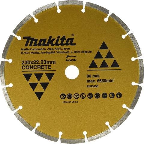 Disco Diamante Segmentado Makita A84137 9 Pulgadas Concreto