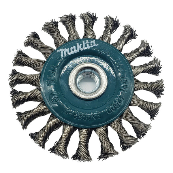 Carda Circular Trenzada 4-1/2 X 5/8-11 Unc Makita D-77643 Azul Petróleo