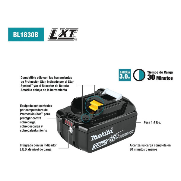 Bateria Makita Bl1830b 18v 3.0ah Con Indicador De Carga